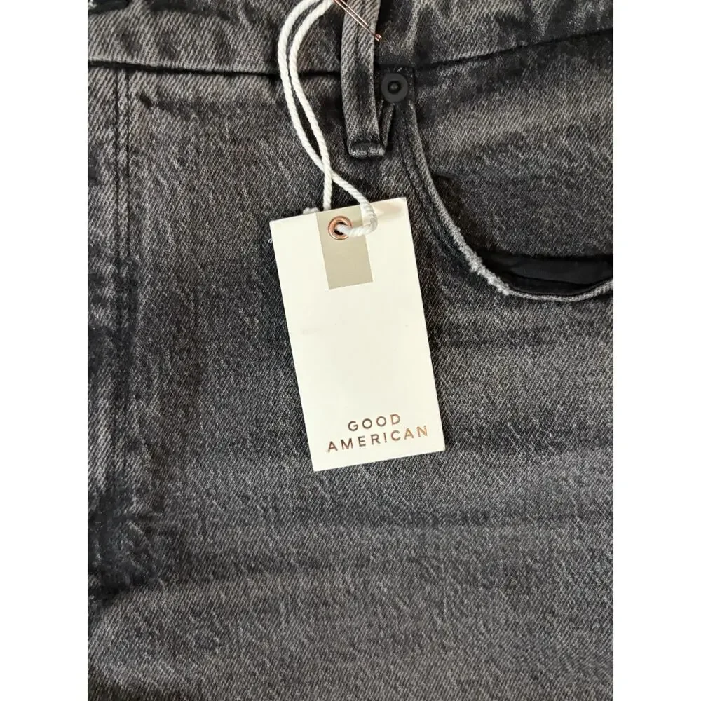 Good American |High-Waist Grey Split-Hem Women's Jeans
